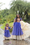 KA 5036 Kora Cotton Navaratri Special Mom Daughter Lehenga Choli Wholesale Shop In Surat